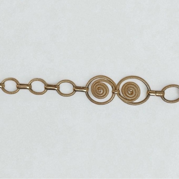 Vintage Byzantine Style Spiral Swirl Linked Sexy Body Chain & Belt in Gold Color - Picture 7 of 9